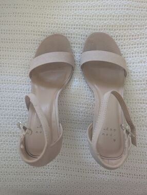 a new day Blush Strappy Block Heel Sandals